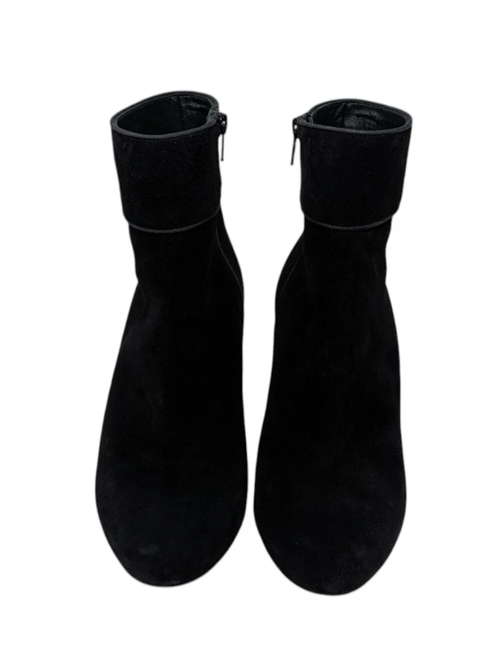 Christian Louboutin Black Velour Suede Moulamax 85 Heeled Boot Size EU 40